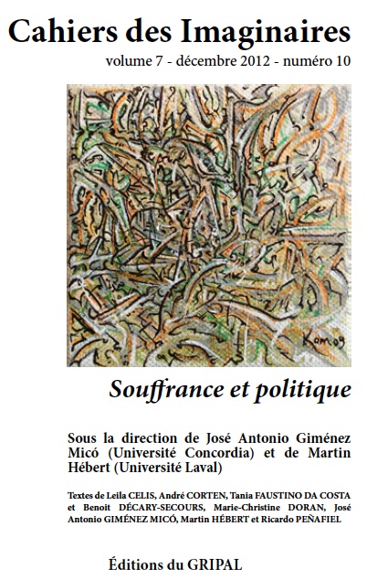 Cahier du GRIPAL 10, décembre 2012.
                            Souffrance et politique